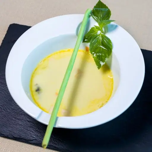 Serviervorschlag für Tom-Kha-Suppe