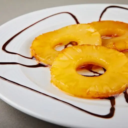 Serviervorschlag für Gebratene Ananas